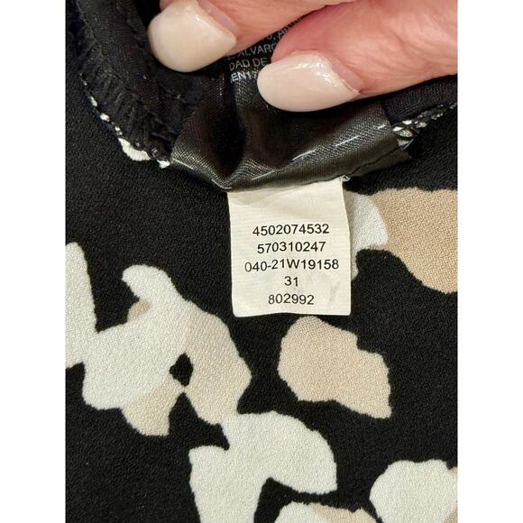 WHBM Matte Jersey Animal Confetti Black Tapered Ankle Pants Size XS Long 🤍🖤🤎 - Picture 15 of 16